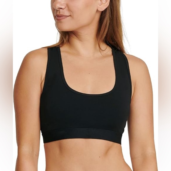 💄2 for 15$💄Plain Black Sports Bra Size Medium Women’s US - Picture 2 of 5
